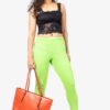 4 Way Lycra Cotton Legging - Lime Green