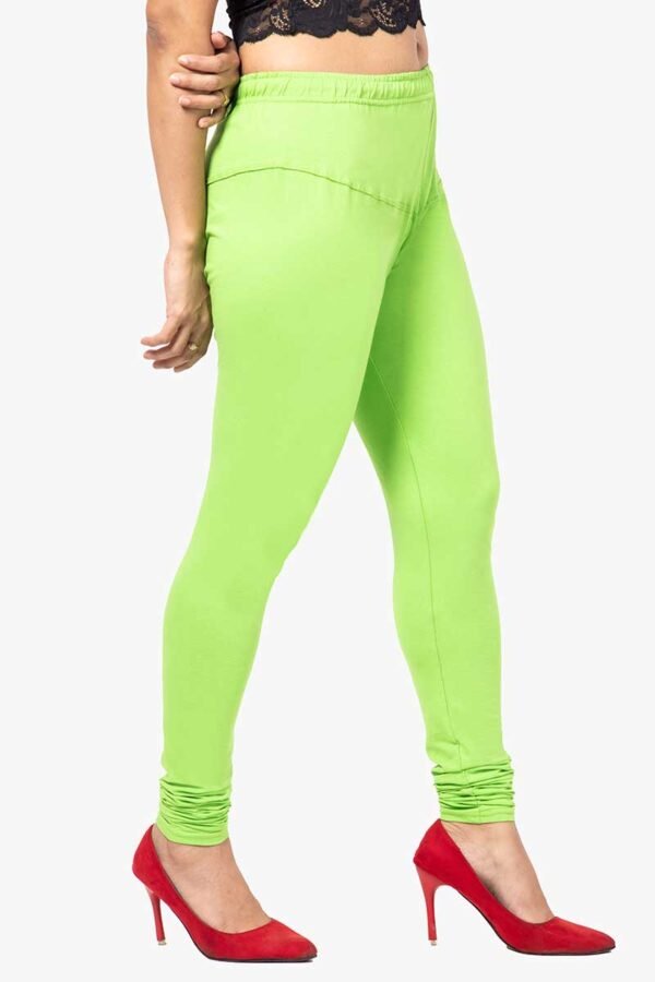 4 Way Lycra Cotton Legging - Lime Green