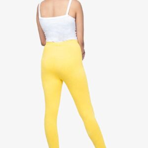 4 Way Lycra Cotton Legging - Pastel Yellow