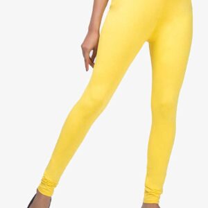 4 Way Lycra Cotton Legging - Pastel Yellow