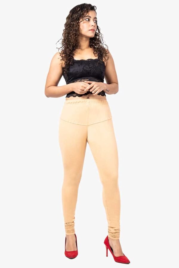 4 Way Lycra Cotton Legging - Peach Color