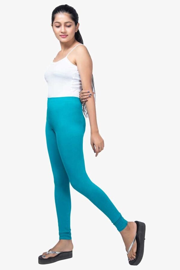 4 Way Lycra Cotton Legging - Rama Green