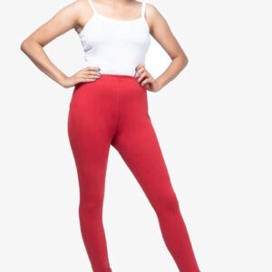 4 Way Lycra Cotton Legging - Red