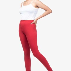 4 Way Lycra Cotton Legging - Red