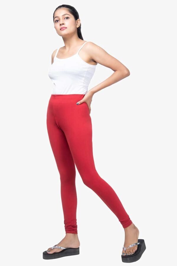 4 Way Lycra Cotton Legging - Red