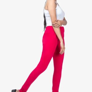 4 Way Lycra Cotton Legging - Rose Red