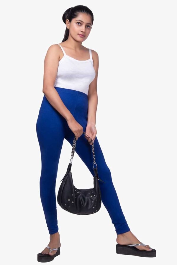 4 Way Lycra Cotton Legging - Royal Blue