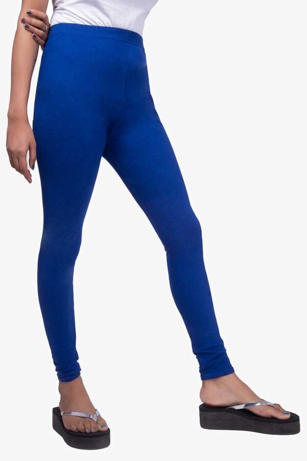 4 Way Lycra Cotton Legging - Royal Blue