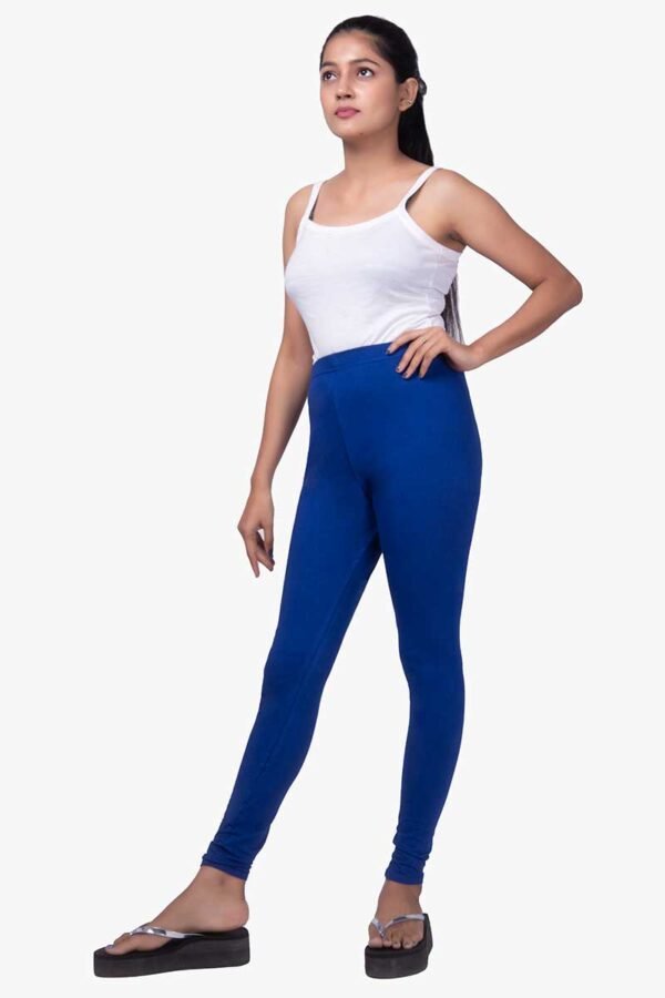 4 Way Lycra Cotton Legging - Royal Blue