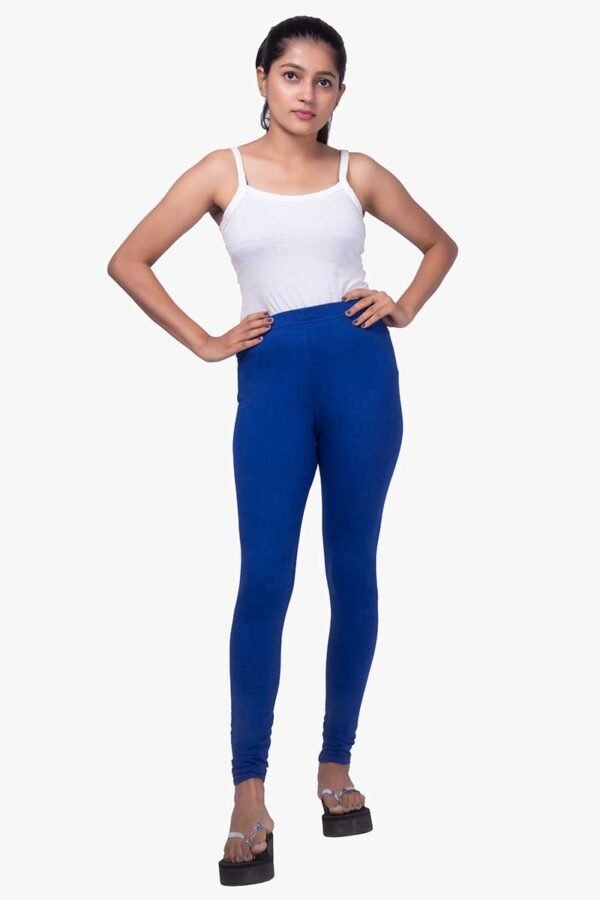 4 Way Lycra Cotton Legging - Royal Blue