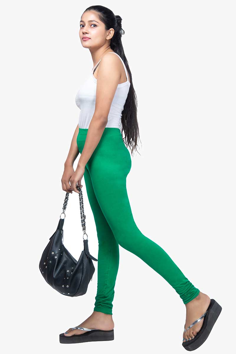 4 Way Lycra Cotton Legging - Tropical Green