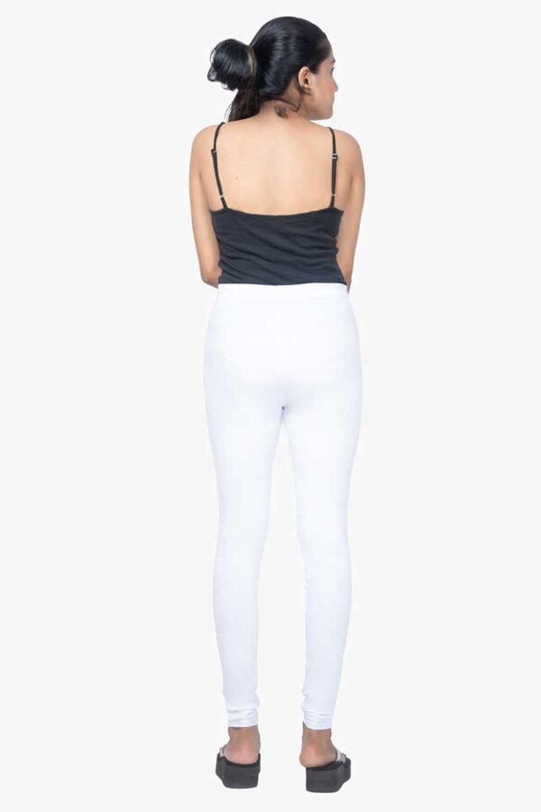 4 Way Lycra Cotton Legging - White Color