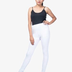 4 Way Lycra Cotton Legging - White Color
