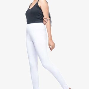 4 Way Lycra Cotton Legging - White Color