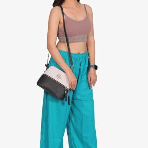 100% Pure Rayon Cotton Palazzo - Free Size, Rama Green