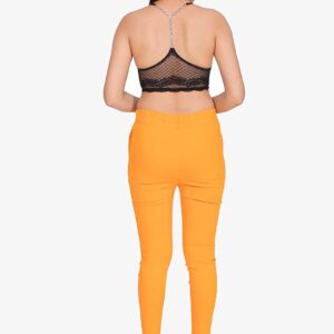 4 Way Slub Lycra Cotton Pant - Mustered Yellow