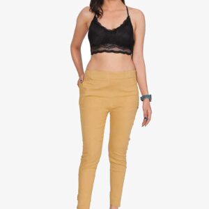 4 Way Slub Lycra Cotton Pant - Free Size, Chiku Colour