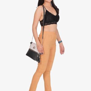 4 Way Slub Lycra Cotton Pant - Free Size, Golden
