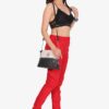 4 Way Slub Lycra Cotton Pant - Free Size, Red