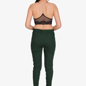 4 Way Slub Lycra Cotton Pant - Free Size, B-Green