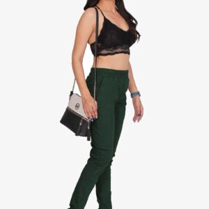 4 Way Slub Lycra Cotton Pant - Free Size, B-Green