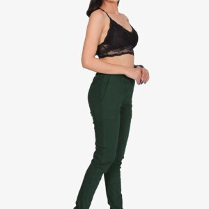 4 Way Slub Lycra Cotton Pant - Free Size, B-Green
