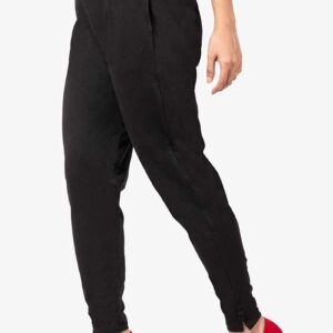Slub Lycra Cotton Pant - Free Size, Black Colour
