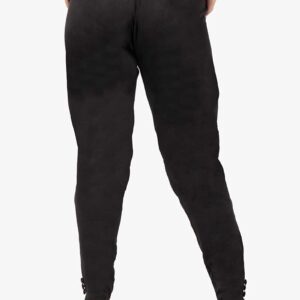 Slub Lycra Cotton Pant - Free Size, Black Colour