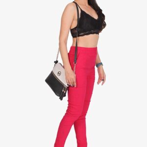 4 Way Slub Lycra Cotton Pant - Free Size, Rani Colour