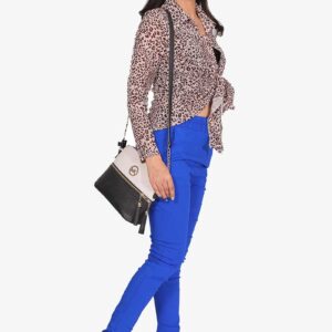 4 Way Slub Lycra Cotton Pant - Free Size, Royal Blue