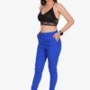 4 Way Slub Lycra Cotton Pant - Free Size, Royal Blue
