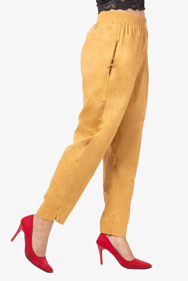 Slub Lycra Cotton Pant - Free Size, Skin Colour
