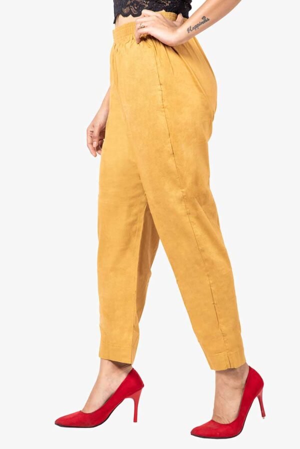 Slub Lycra Cotton Pant - Free Size, Skin Colour