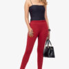 Slub Lycra Cotton Pant - Blood Red