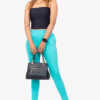 Slub Lycra Cotton Pant - Cyan