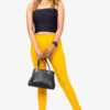 Slub Lycra Cotton Pant - Mustered Yellow