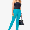 Slub Lycra Cotton Pant - Pacific Blue