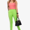 Slub Lycra Cotton Pant - Parrot Green
