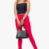 Slub Lycra Cotton Pant - Pinkish Red