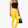 Slub Lycra Cotton Pant - Yellow