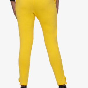 Slub Lycra Cotton Pant - Yellow