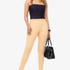 Slub Lycra Cotton Pant - Peach Fuzz