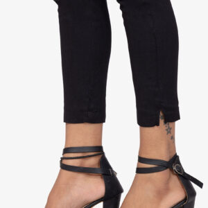 Slub Lycra Cotton Pant (RB) - Eerie Black