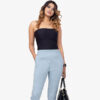 Slub Lycra Cotton Pant (RB) - Light Steel Blue