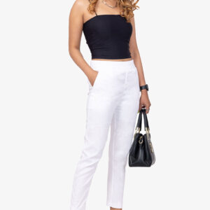 Slub Lycra Cotton Pant (RB) - White